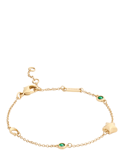 Coach Chain Link Charm Bracelet, Gold, Gold