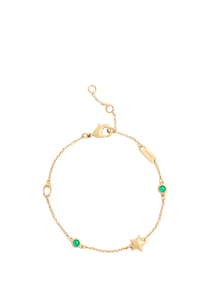 Coach Chain Link Charm Bracelet, Gold - view 2, Gold