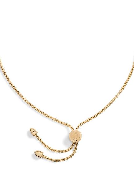 Lauren Ralph Lauren Puffy Heart Toggle Bracelet, Gold - view 2, Gold/ Clear