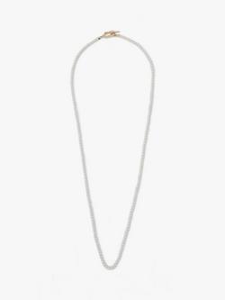 AllSaints Pearl Strand Necklace, Shiny Gold, Shiny Gold