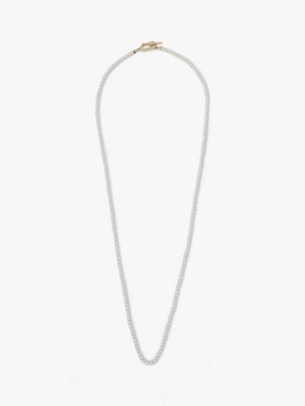 AllSaints Pearl Strand Necklace, Shiny Gold, Shiny Gold