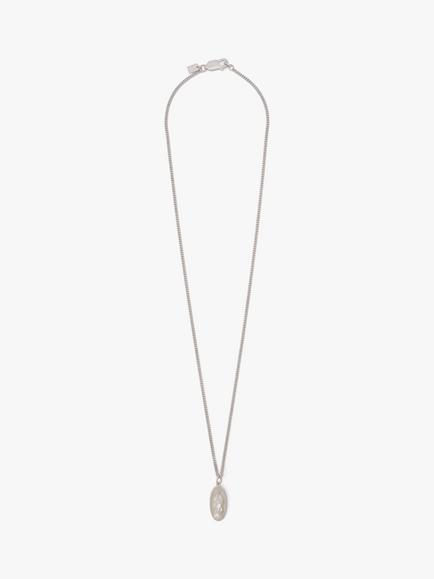 AllSaints Sterling Silver Saint Necklace - view 2, Shiny Silver