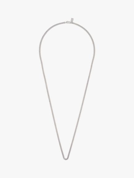 AllSaints Sterling Silver Curb Chain Strand Necklace, Shiny Silver