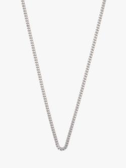 AllSaints Sterling Silver Curb Chain Strand Necklace - view 2, Shiny Silver