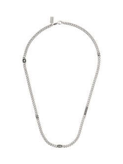 Coach Unisex Curb Chain Strand Necklace, Antique Silver, Antique Silver