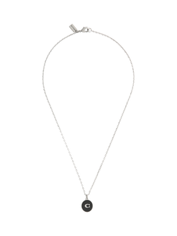Coach Signature C Pendant Chain Necklace, Antique Silver, Antique Silver