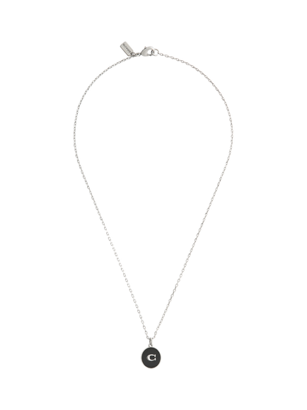 Coach Signature C Pendant Chain Necklace, Antique Silver, Antique Silver