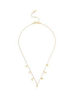 Coach Mini Charm Chain Necklace, Gold, Gold