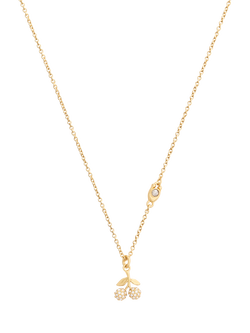 Coach Pave Cherry Charm Necklace, Crystal - view 2, Crystal