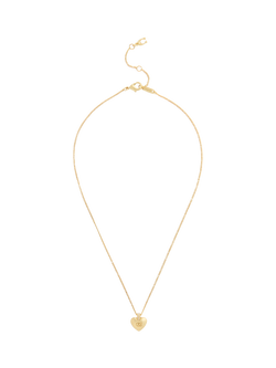 Coach Signature C Puffy Heart Pendant, Gold, Gold