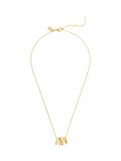 Coach Braided Rondelle Chain Necklace, Gold, Gold