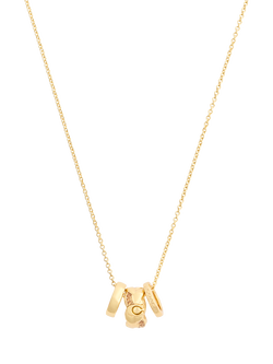 Coach Braided Rondelle Chain Necklace, Gold - view 2, Gold