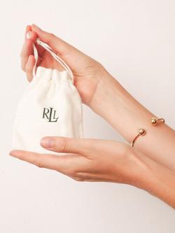 Lauren Ralph Lauren Crystal Heart Necklace, Gold/ Clear - view 2, Gold/ Clear