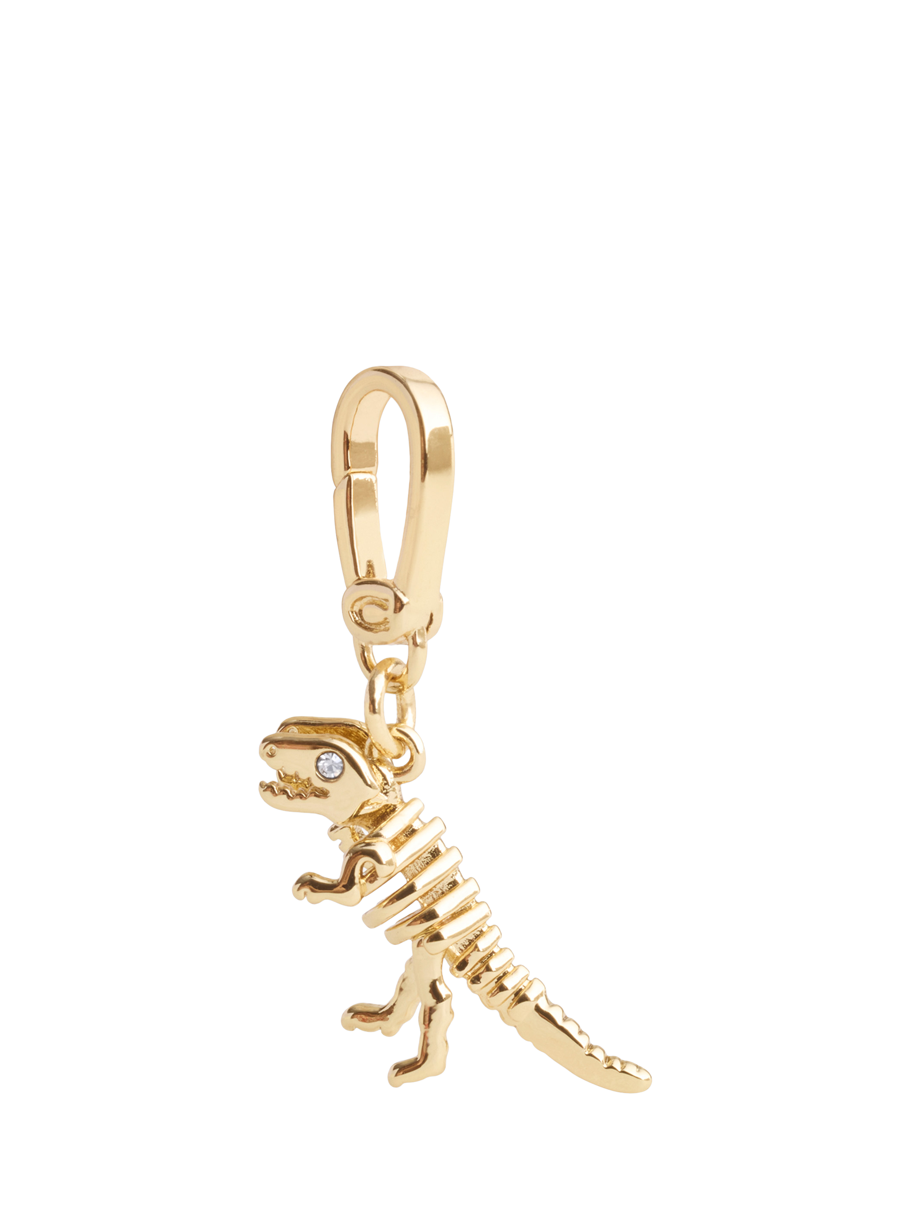 Product image 3 of 7, which shows Coach Rexy Dino Motif Charm, Gold