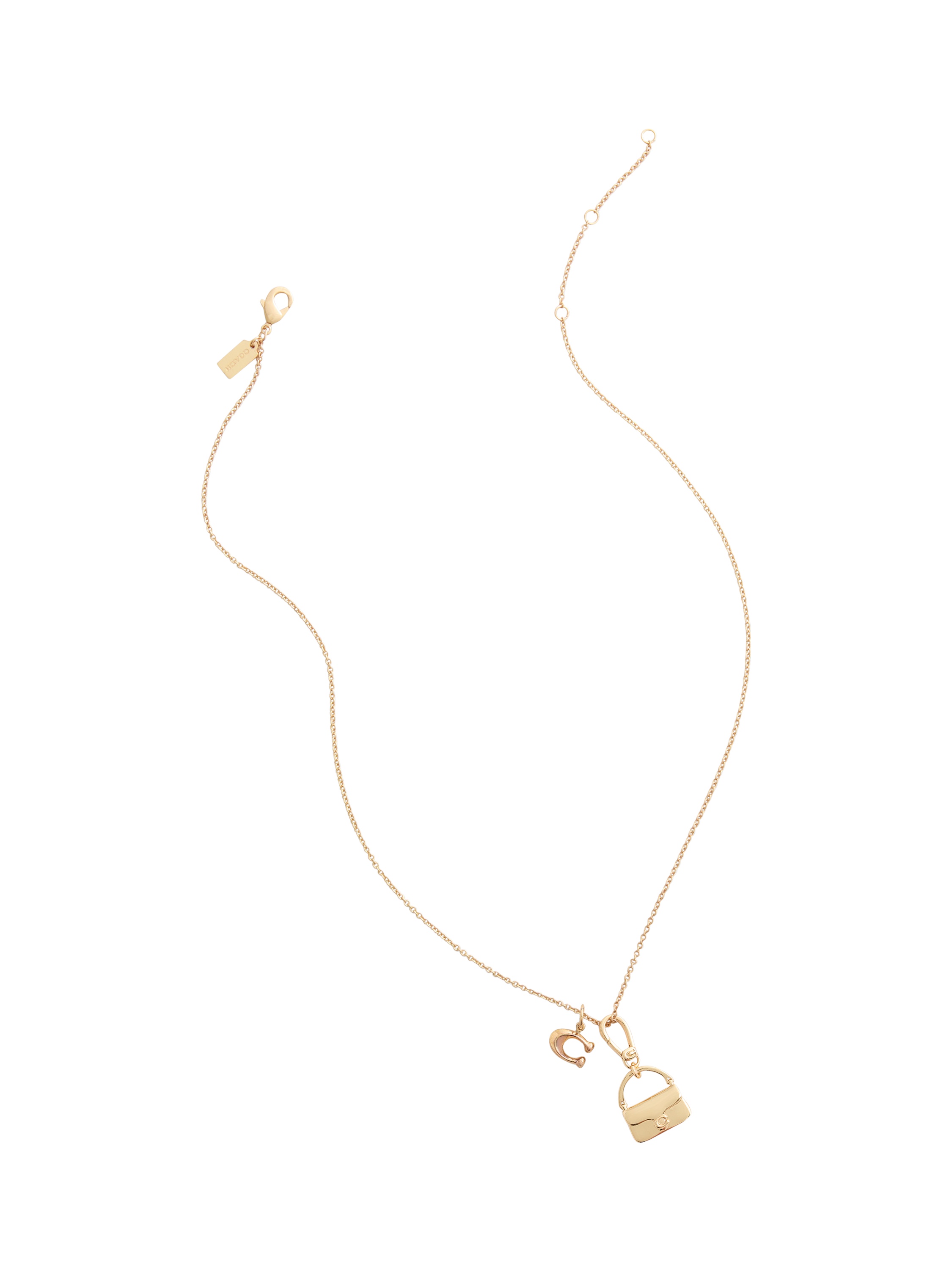 Product image 5 of 7, which shows Coach Tabby Handbag Charm, Gold