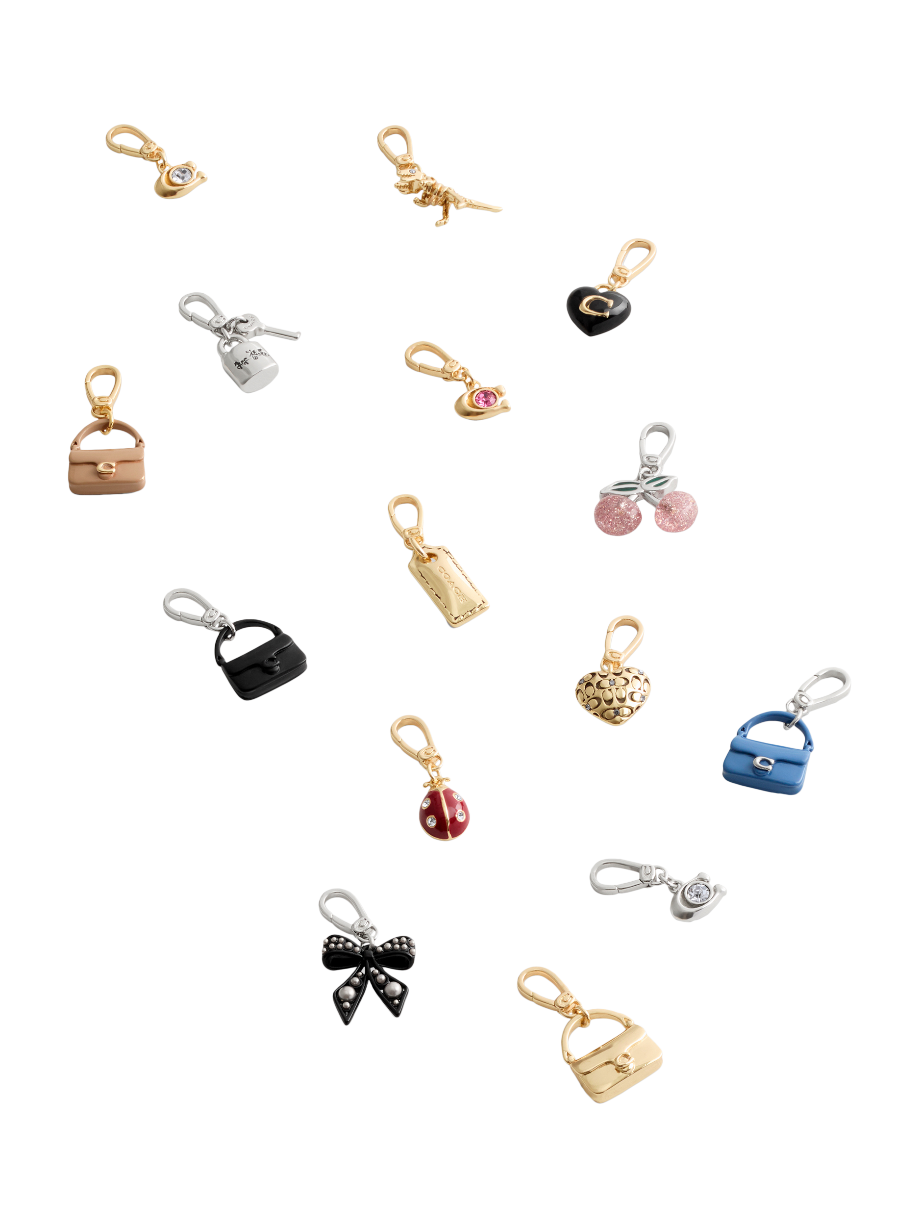 Product image 7 of 7, which shows Coach Tabby Handbag Charm, Gold