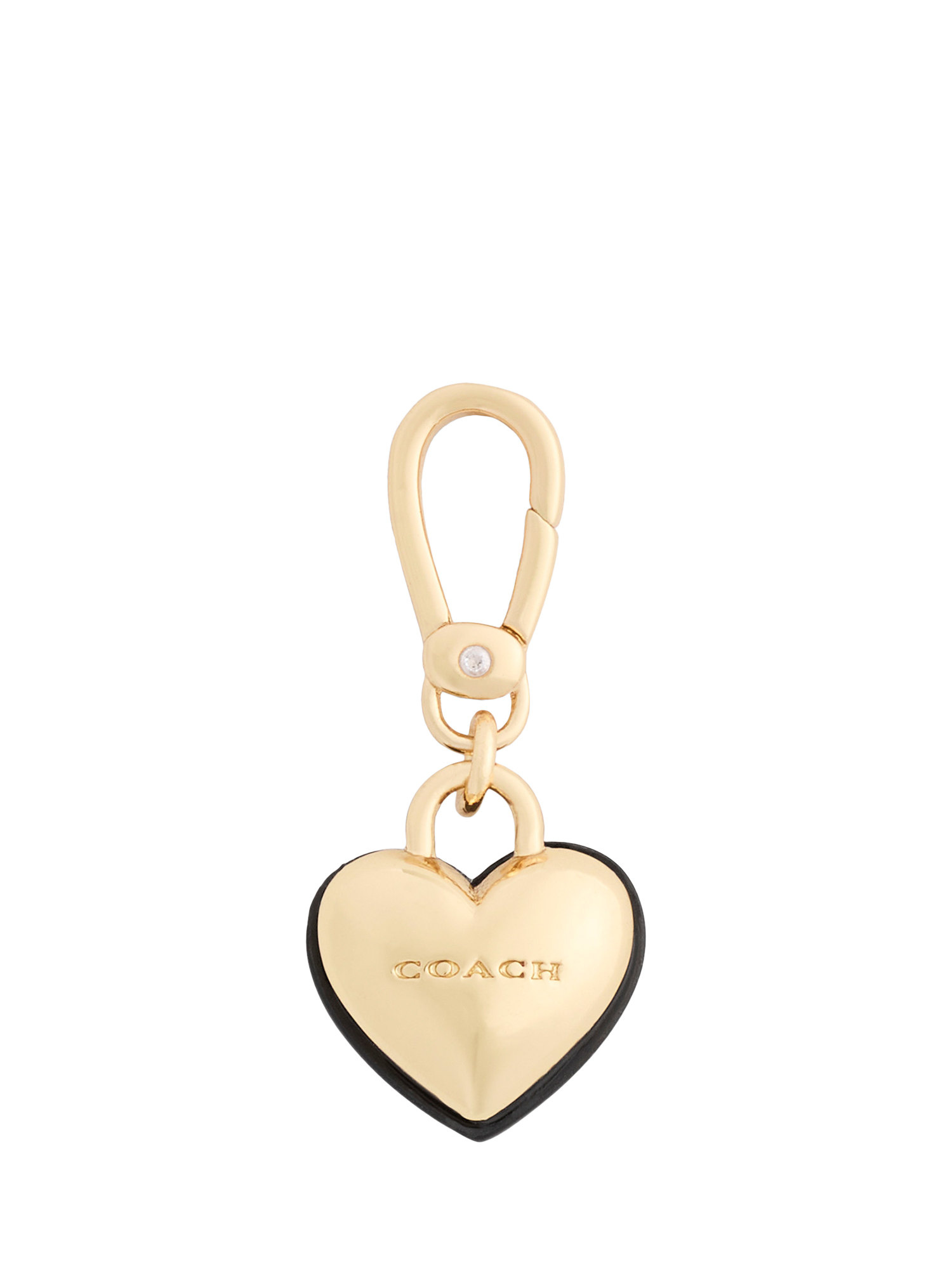 Product image 2 of 7, which shows Coach Signature C Heart Charm, Gold