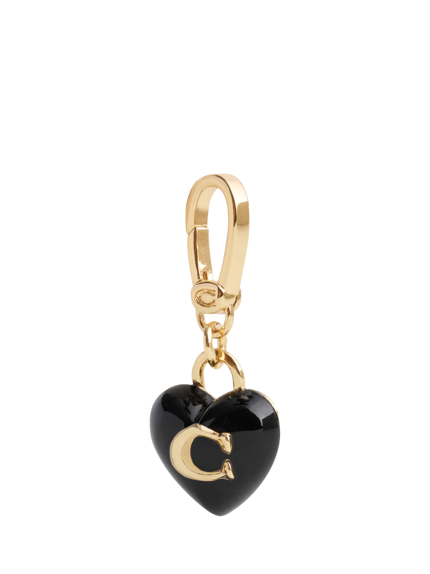 Product image 3 of 7, which shows Coach Signature C Heart Charm, Gold