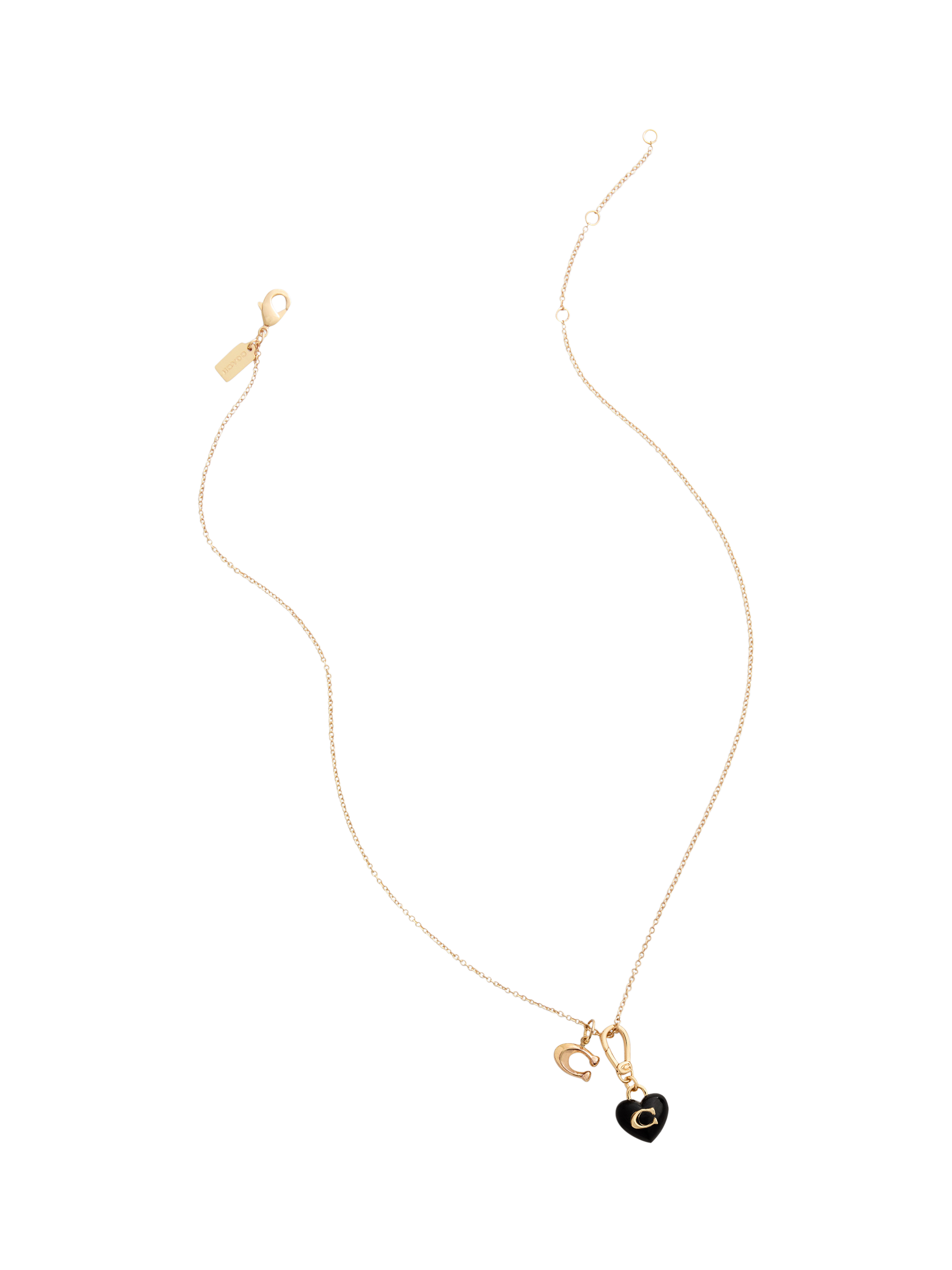 Product image 5 of 7, which shows Coach Signature C Heart Charm, Gold