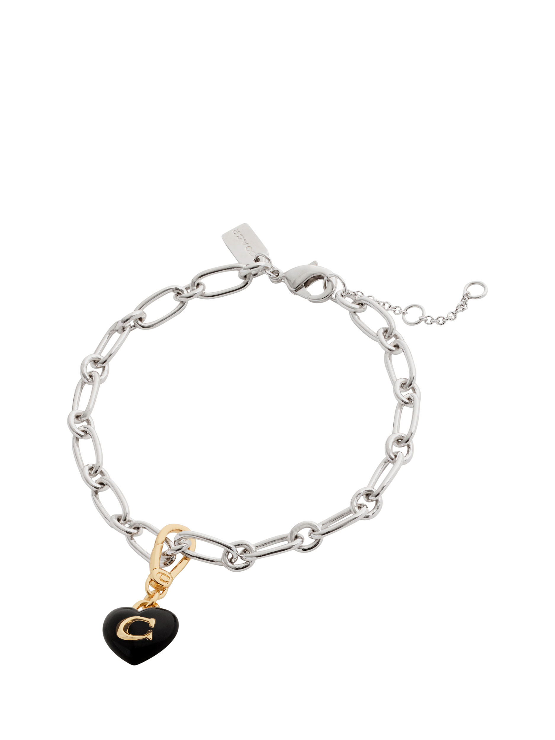 Product image 6 of 7, which shows Coach Signature C Heart Charm, Gold