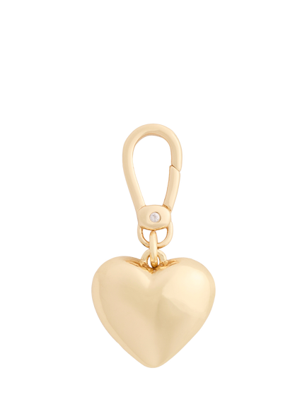 Coach Signature C Heart Charm, Gold - view 2, Gold