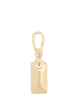 Coach Signature Hang Tag Charm, Gold, Gold