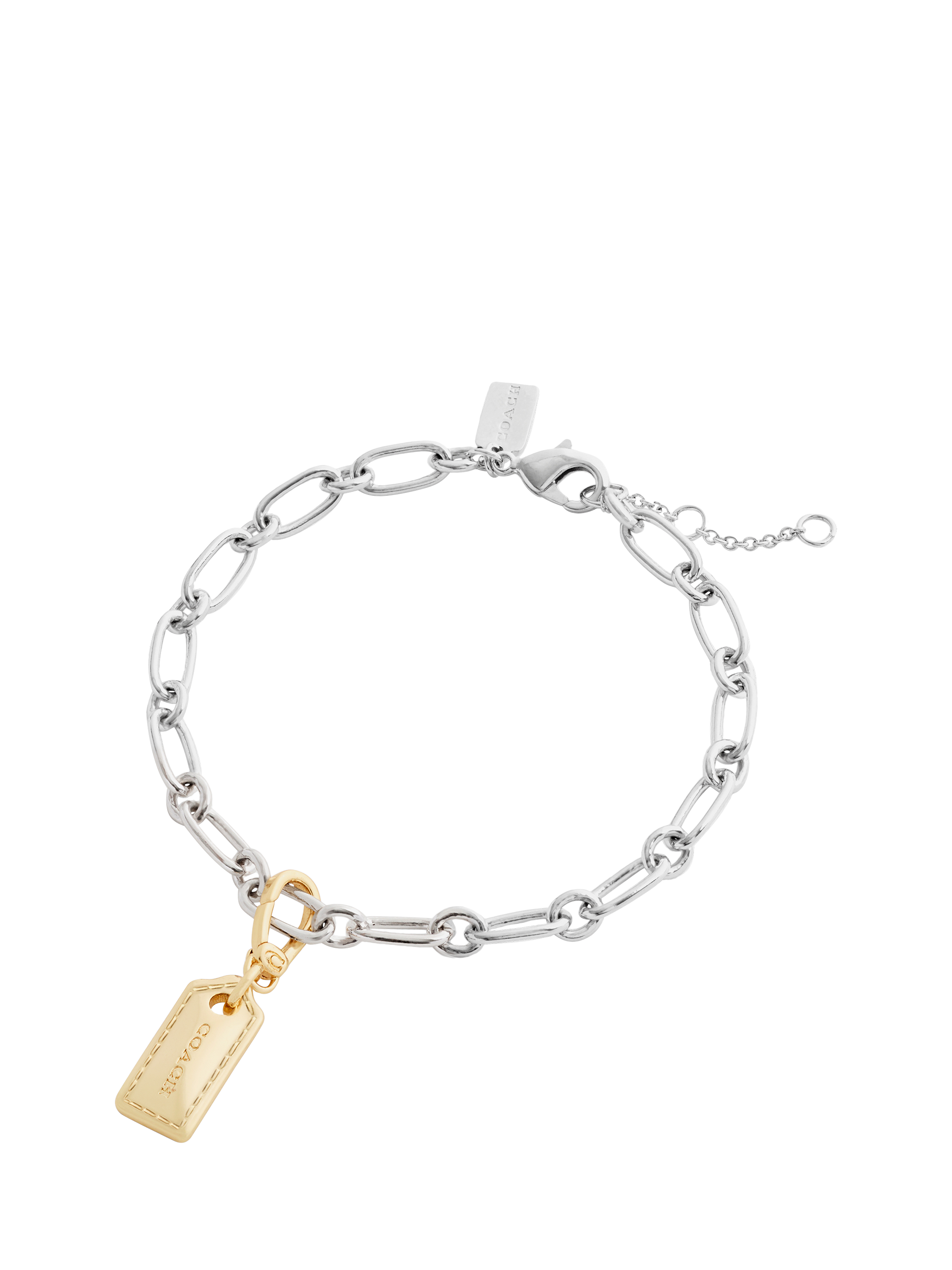 Product image 6 of 7, which shows Coach Signature Hang Tag Charm, Gold