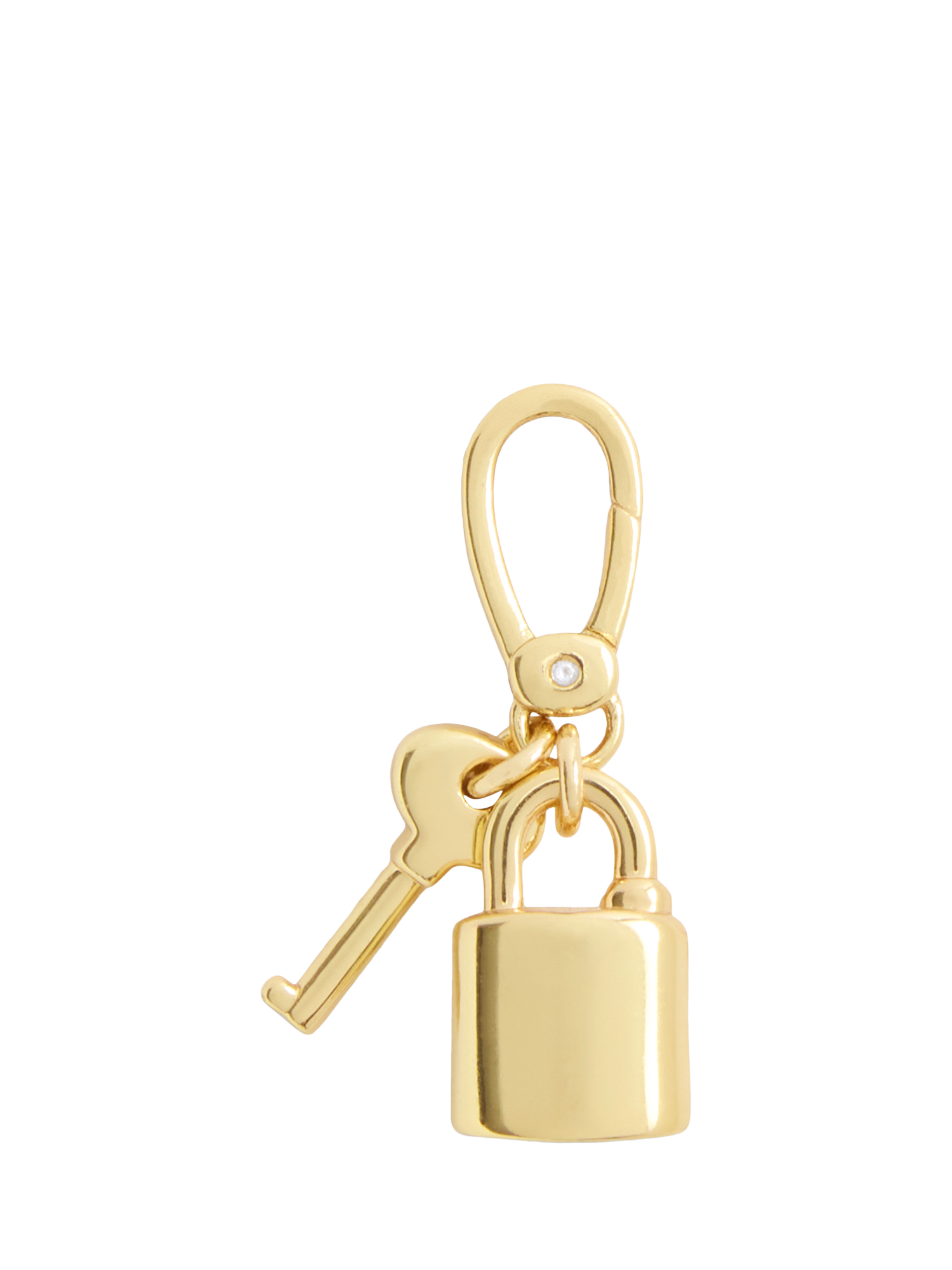 Product image 2 of 7, which shows Coach Padlock and Key Charm, Gold