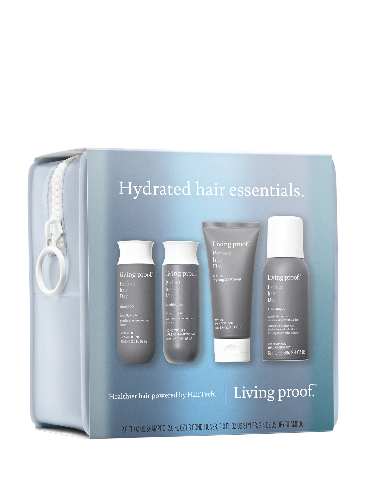 Product image 2 of 2, which shows Living Proof Hydrated Hair Essentials Haircare Gift Set