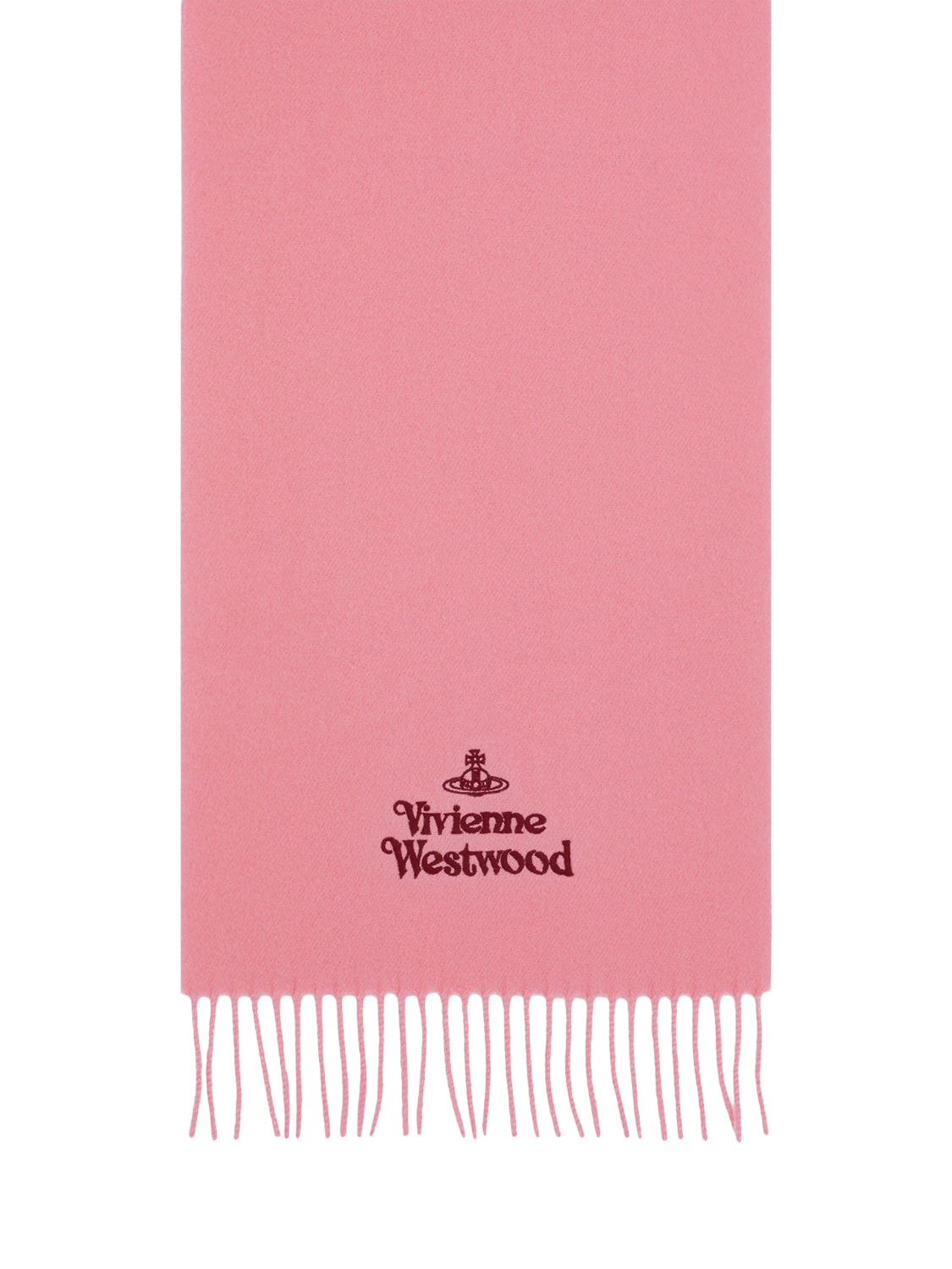 Product image 1 of 2, which shows Vivienne Westwood Wool Rectangle Scarf, Pink