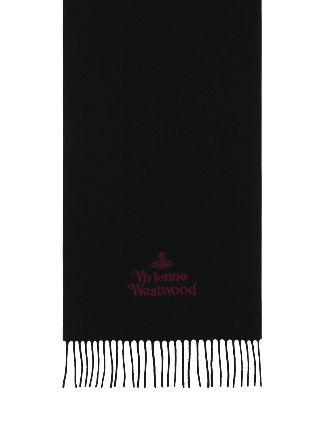 Product image 1 of 2, which shows Vivienne Westwood Wool Rectangle Scarf, Black