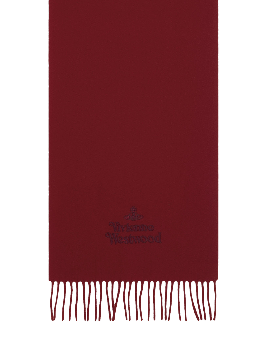 Vivienne Westwood Wool Rectangle Scarf, Burgundy