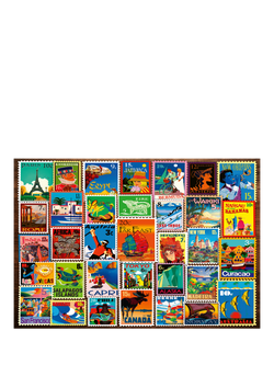 Ravensburger Travel Stamps Jigsaw Puzzle, 200 Pieces - view 2, Multi