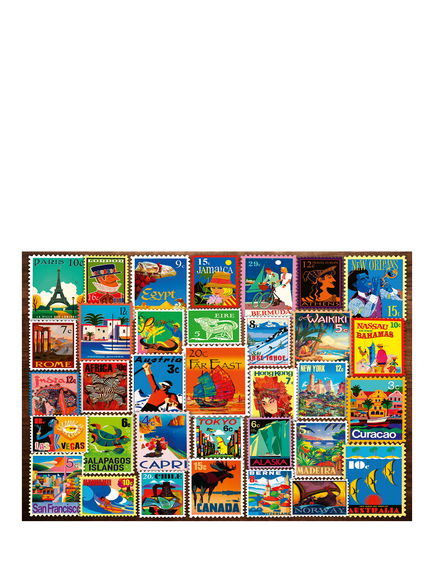 Ravensburger Travel Stamps Jigsaw Puzzle, 200 Pieces - view 2, Multi