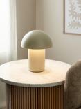 John Lewis Mushroom Rechargeable Dimmable Table Lamp, Putty