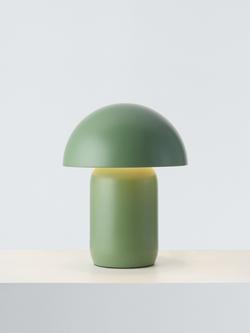 John Lewis Mushroom Rechargeable Dimmable Table Lamp, Myrtle, Myrtle Green