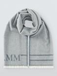 MM Diadema Woven Wool Scarf, Light Grey