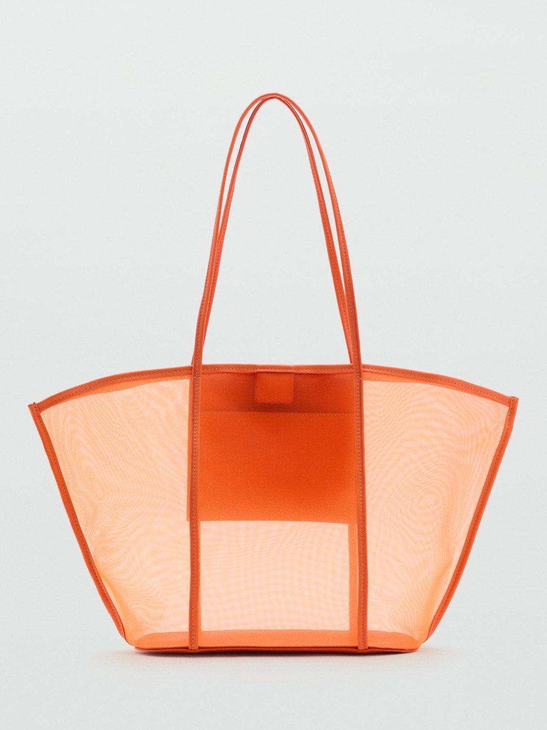 Product image 1 of 5, which shows Mango Dalsi Shopper Tote Bag, Orange