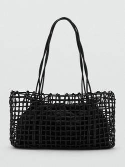 Mango Espa Trellis Bag, Black
