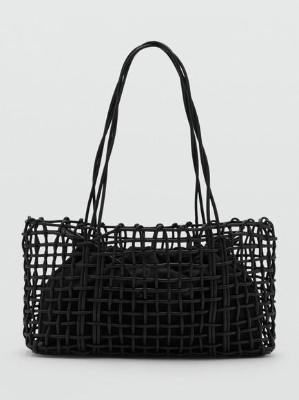 Mango Espa Trellis Bag, Black