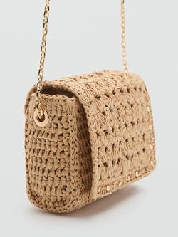 Mango Espiga Cross Body Bag - view 2, Light Beige