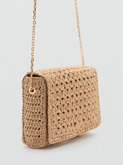 Mango Espiga Cross Body Bag - view 2, Light Beige