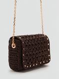 Mango Espiga Cross Body Bag, Chocolate