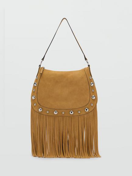 Mango Gari Suede Hobo Bag, Medium Yellow