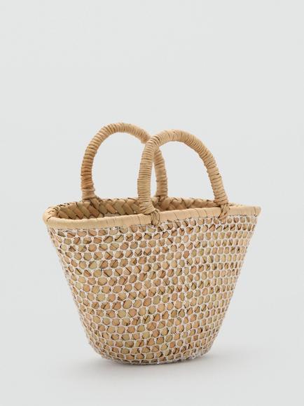 Mango Marcia Shopper Tote Bag - view 2, Light Beige
