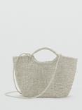 Mango Platino Cross Body Bag, Silver
