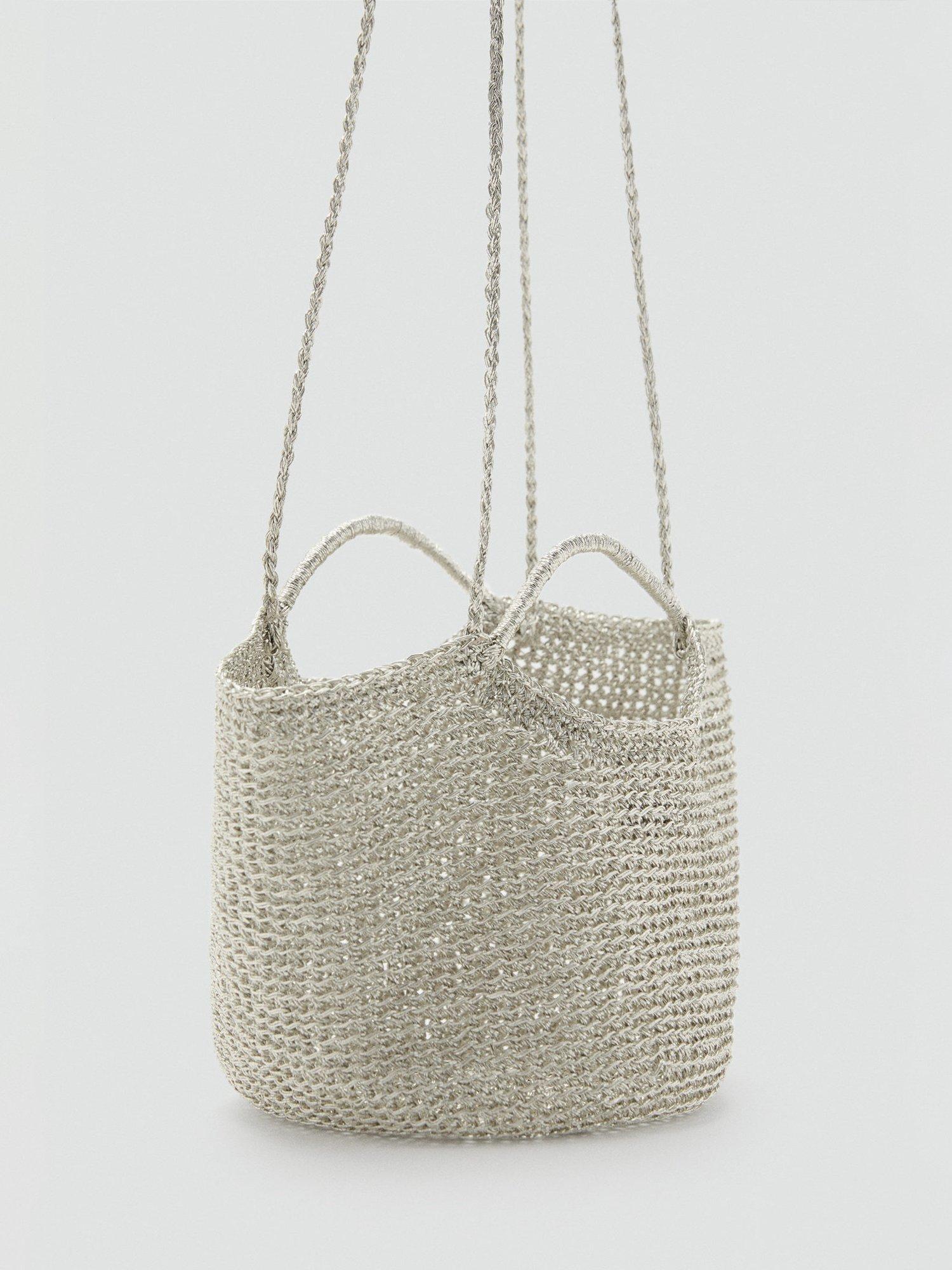 Product image 2 of 5, which shows Mango Platino Cross Body Bag, Silver