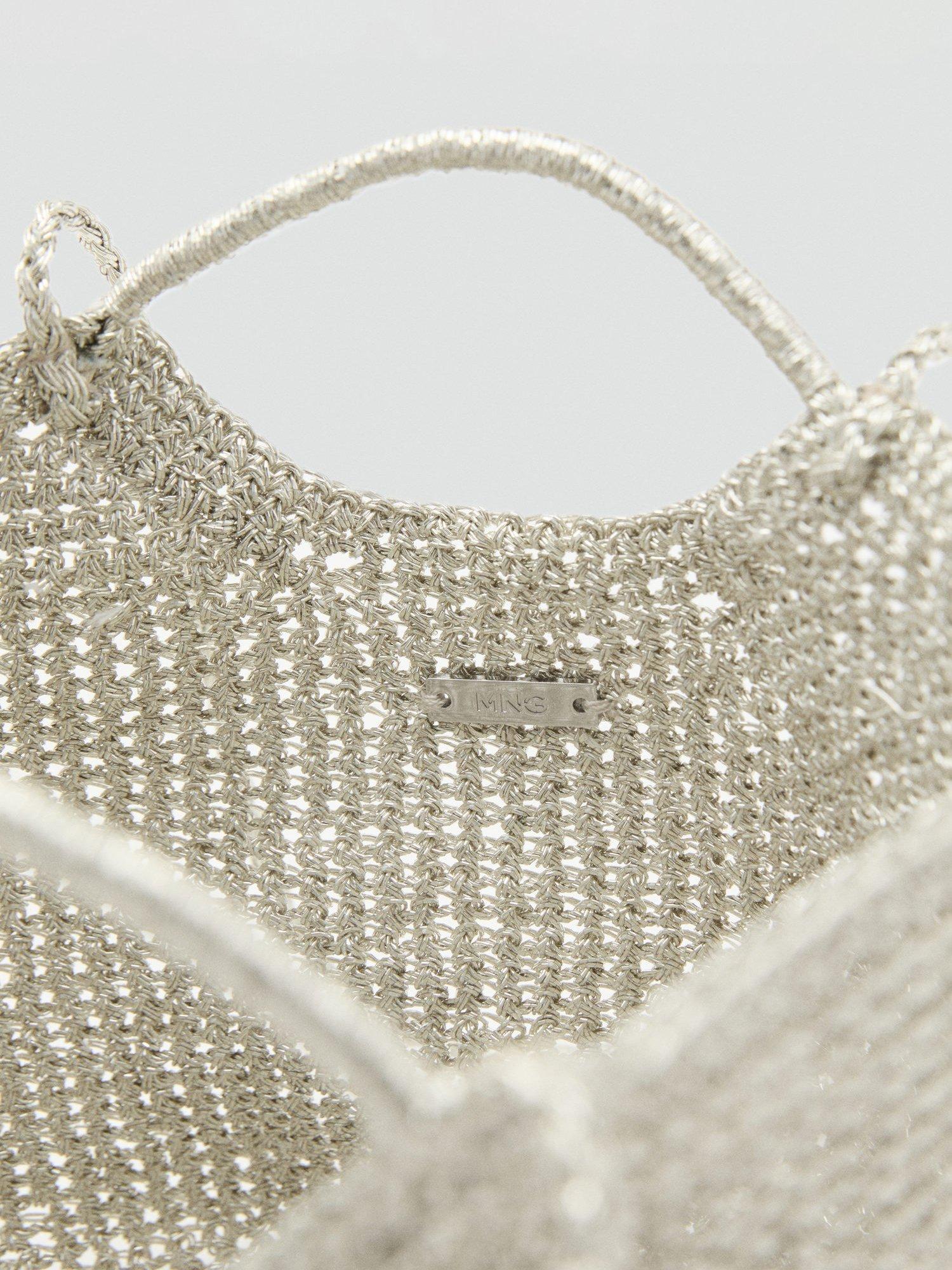 Product image 4 of 5, which shows Mango Platino Cross Body Bag, Silver