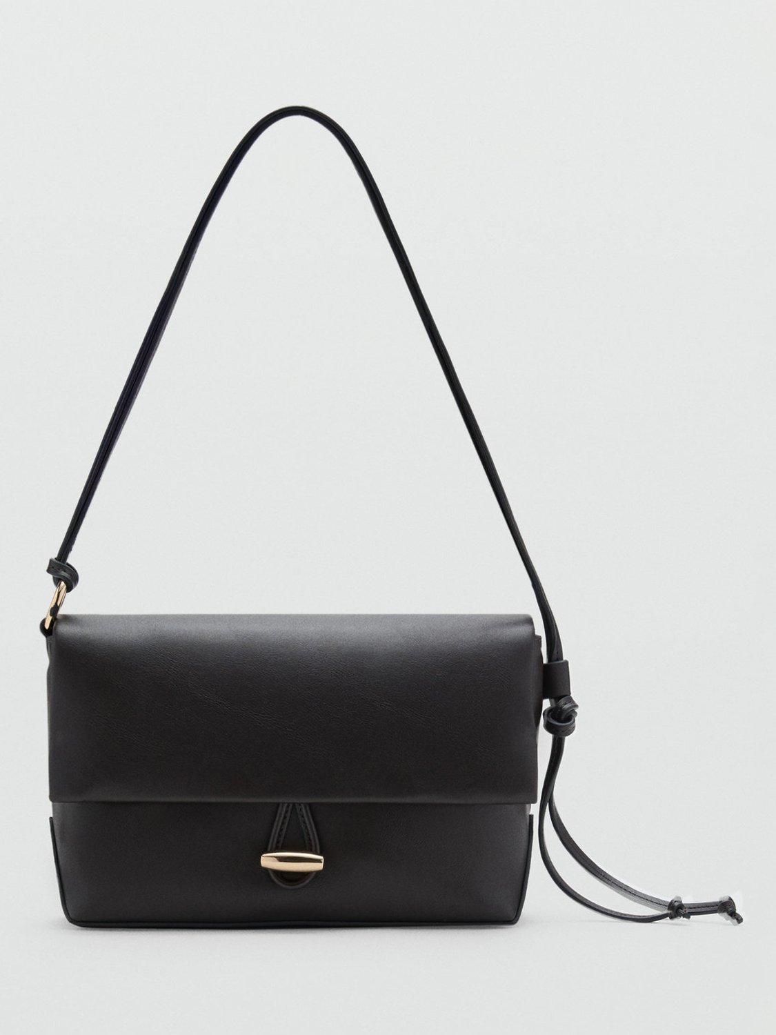 Product image 1 of 4, which shows Mango Verdejo Shoulder Bag, Dark Brown