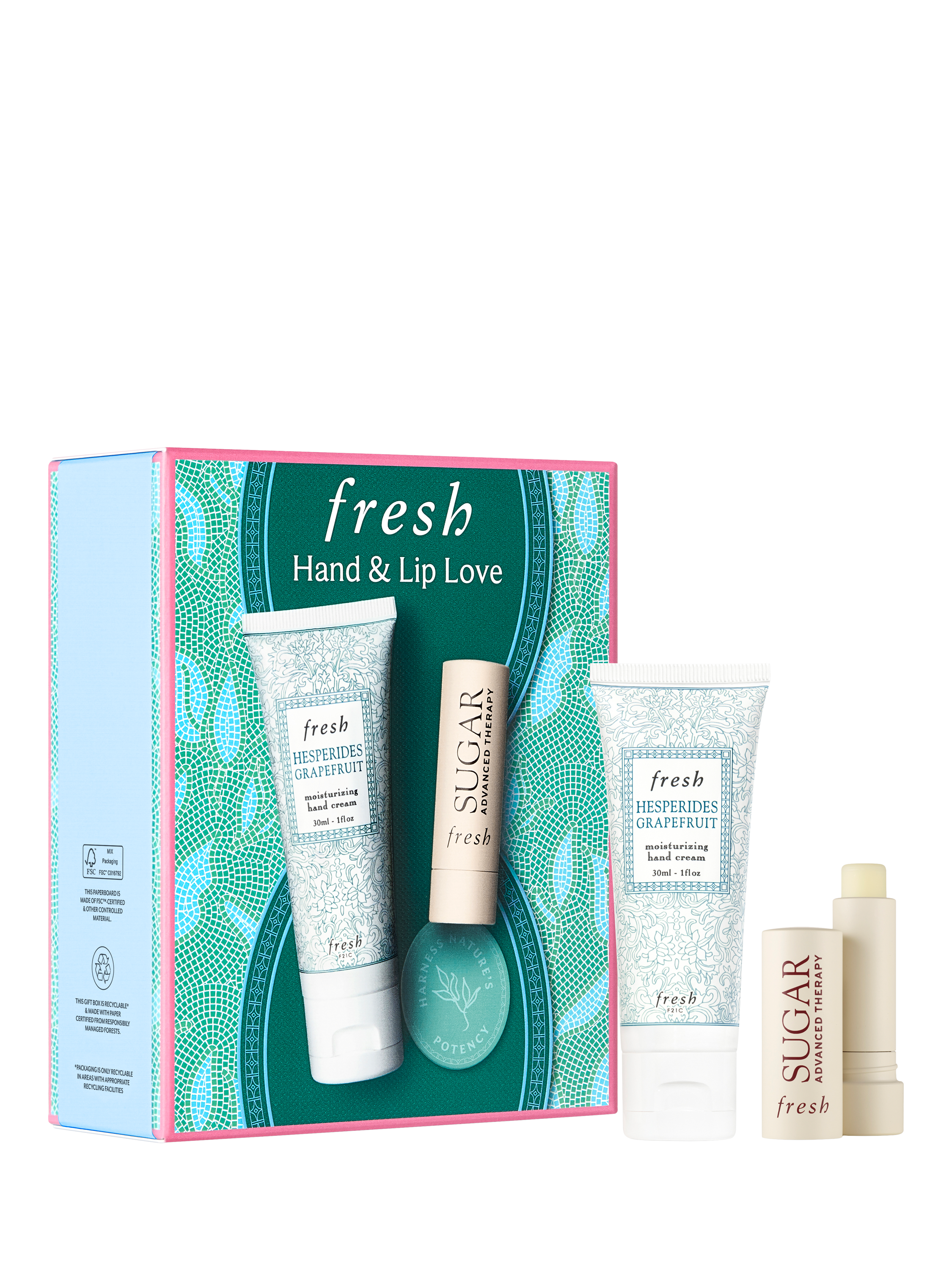 Product image 1 of 3, which shows Fresh Hand & Lip Love Skincare Gift Set
